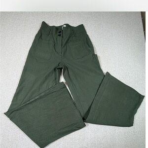 Maeve Dark Green Boot Cut Pants